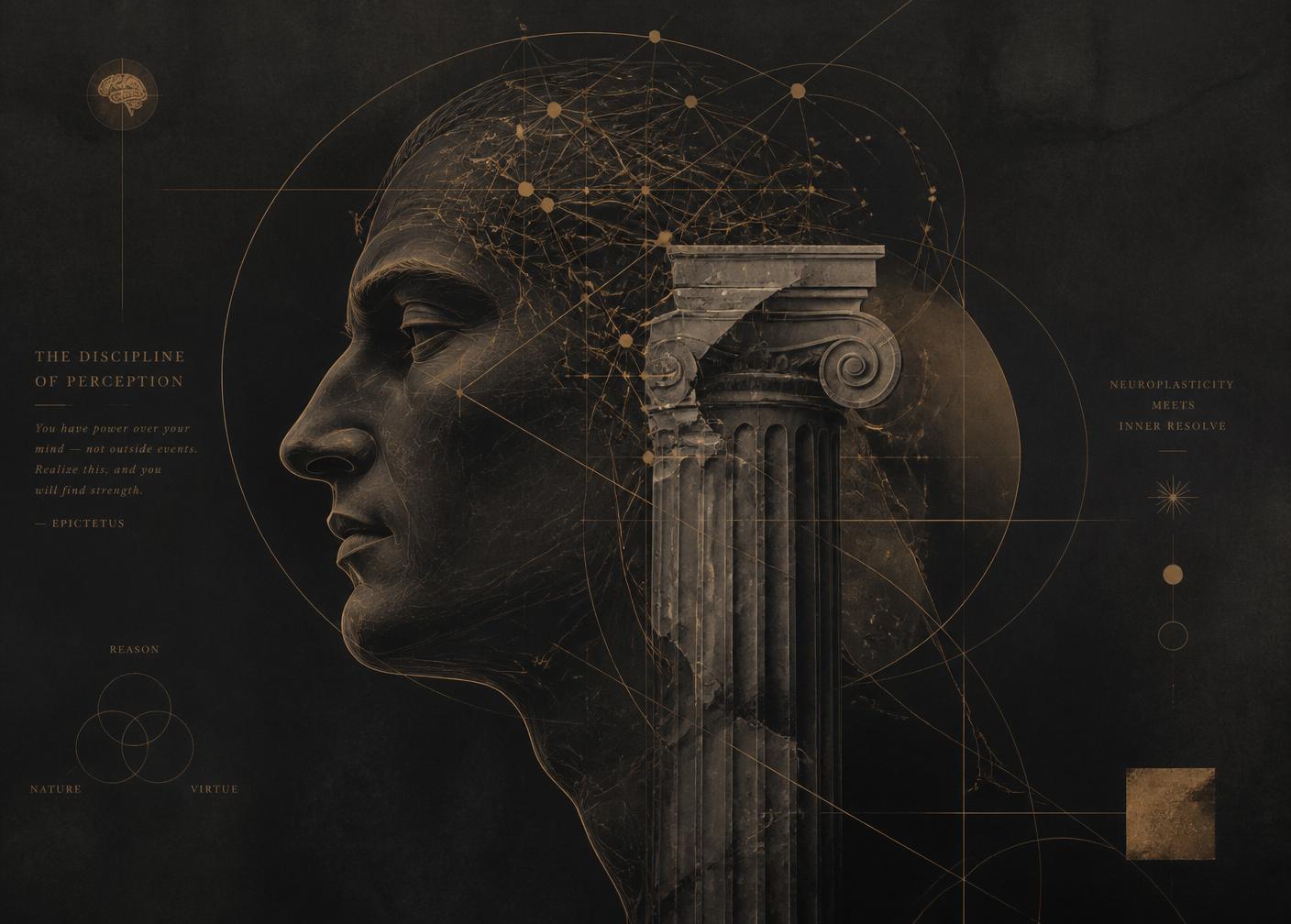 Neuroscience meets stoicism illustration